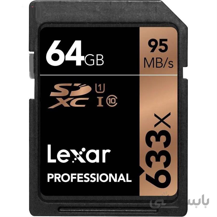 کارت حافظه لکسار مدل Professional کلاس 10 استاندارد UHS-I U1 سرعت 95MBps ظرفیت 64 گیگابایت