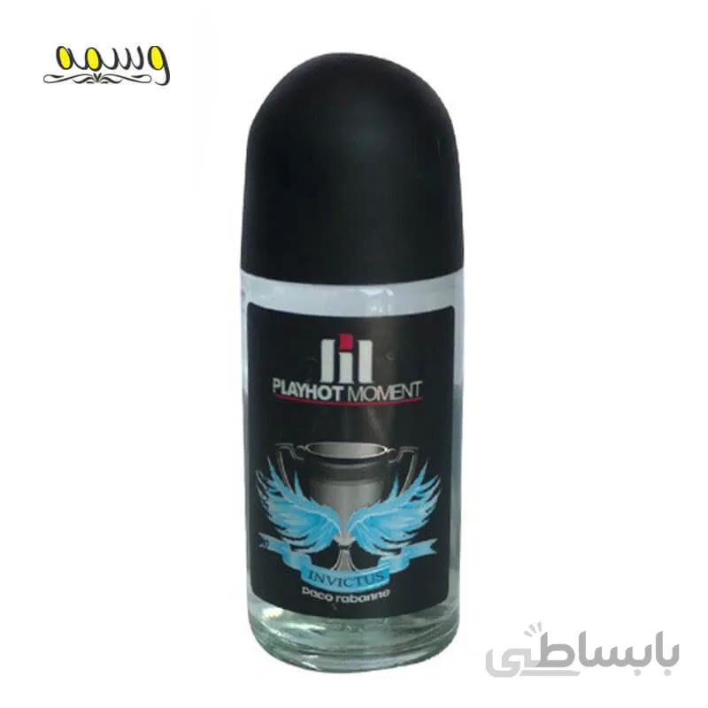 مام رول مردانه ضد تعریق پلی هات مومنت مدل invictus حجم 50mL
