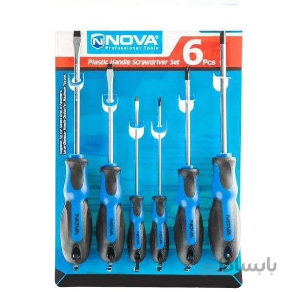 ست پیچ گوشتی نووا 6 عددی مدل NTS-1650