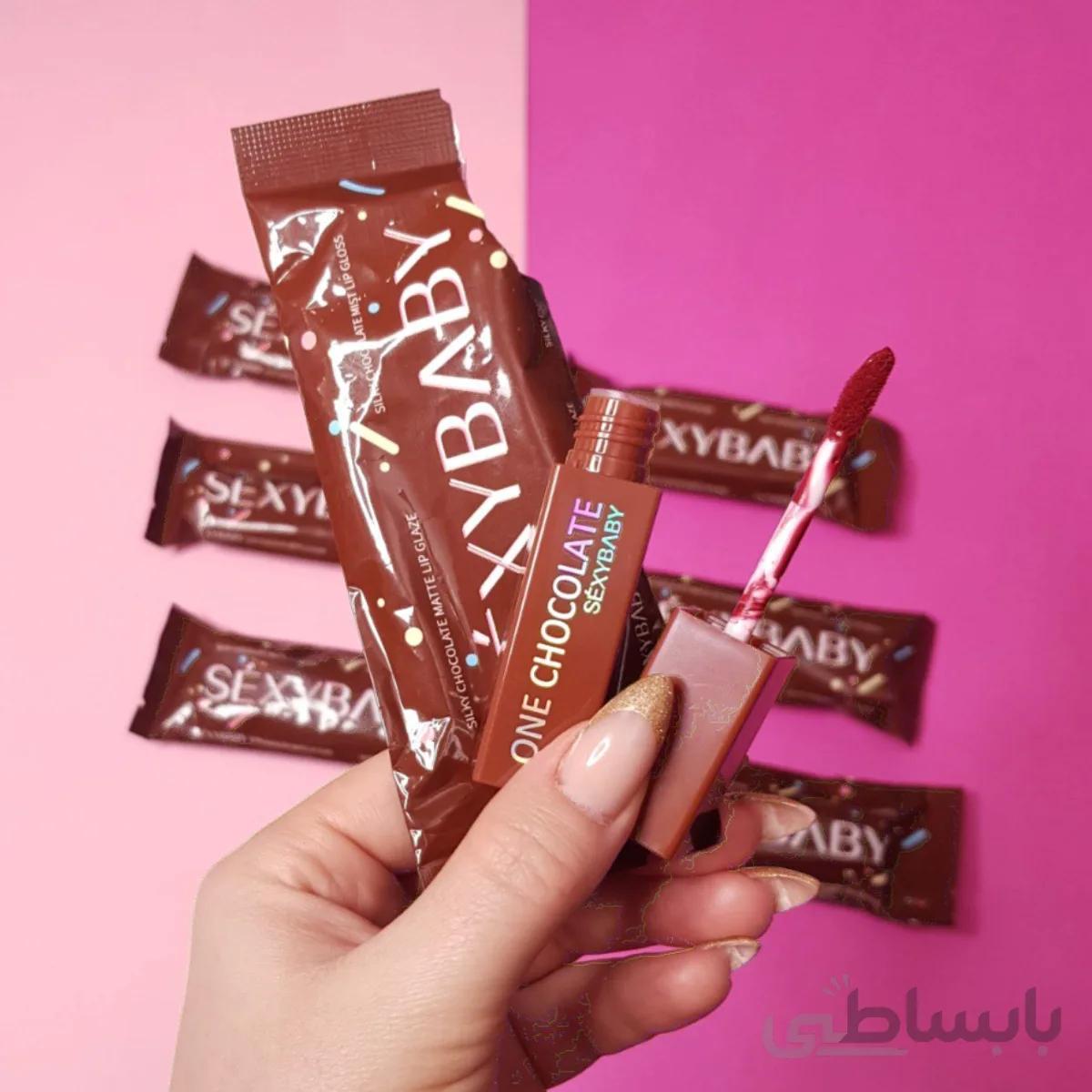 رژ لب طرح شکلاتی سسکی بیبی مدل وان چاکلت One Chocolate