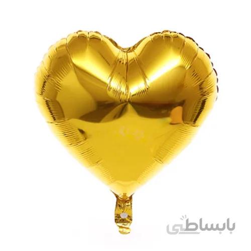 بادکنک فویلی قلب طلایی