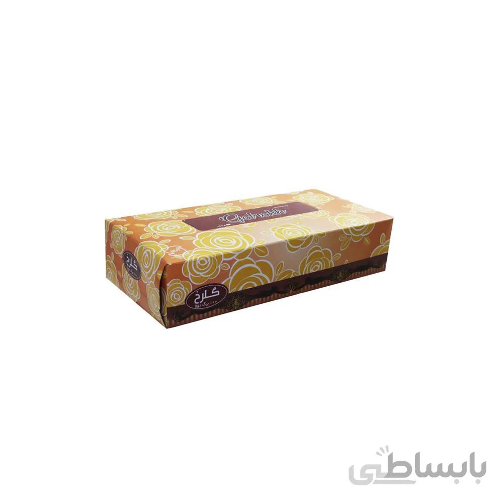 دستمال کاغذی 100 برگ گلرخ دو لایه