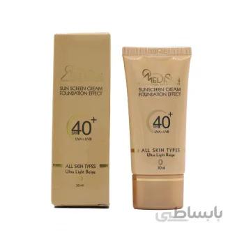 ضد آفتاب کرم پودری انواع پوست (رنگ خیلی روشن 0) مدیسان ا ( MEDISUN Sunscreen Cream SPF40 )