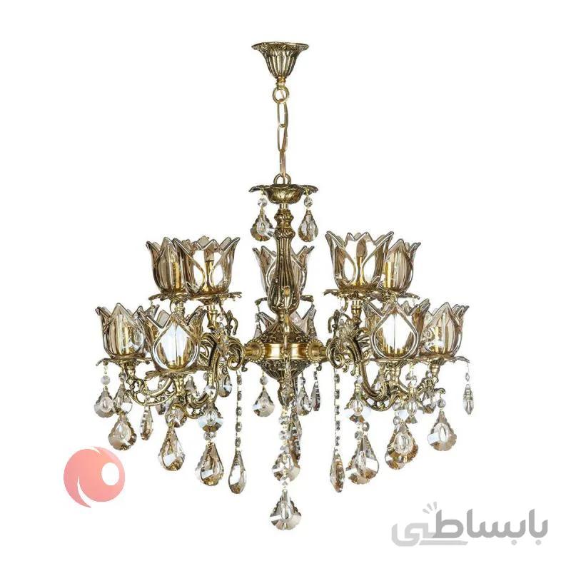 لوستر 10 شعله چشمه نور کد C2154.5+5-BO