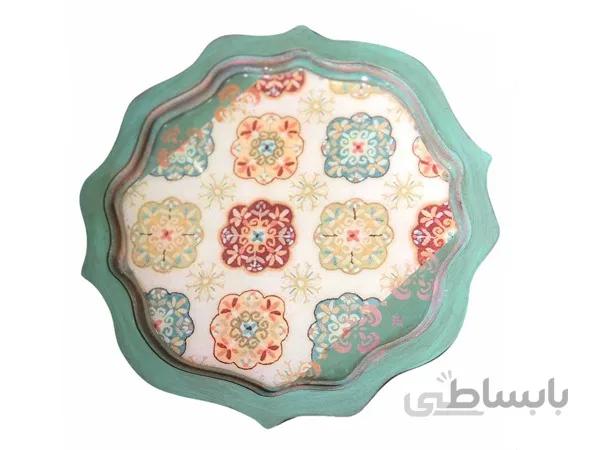 سینی چوبی طرح گل