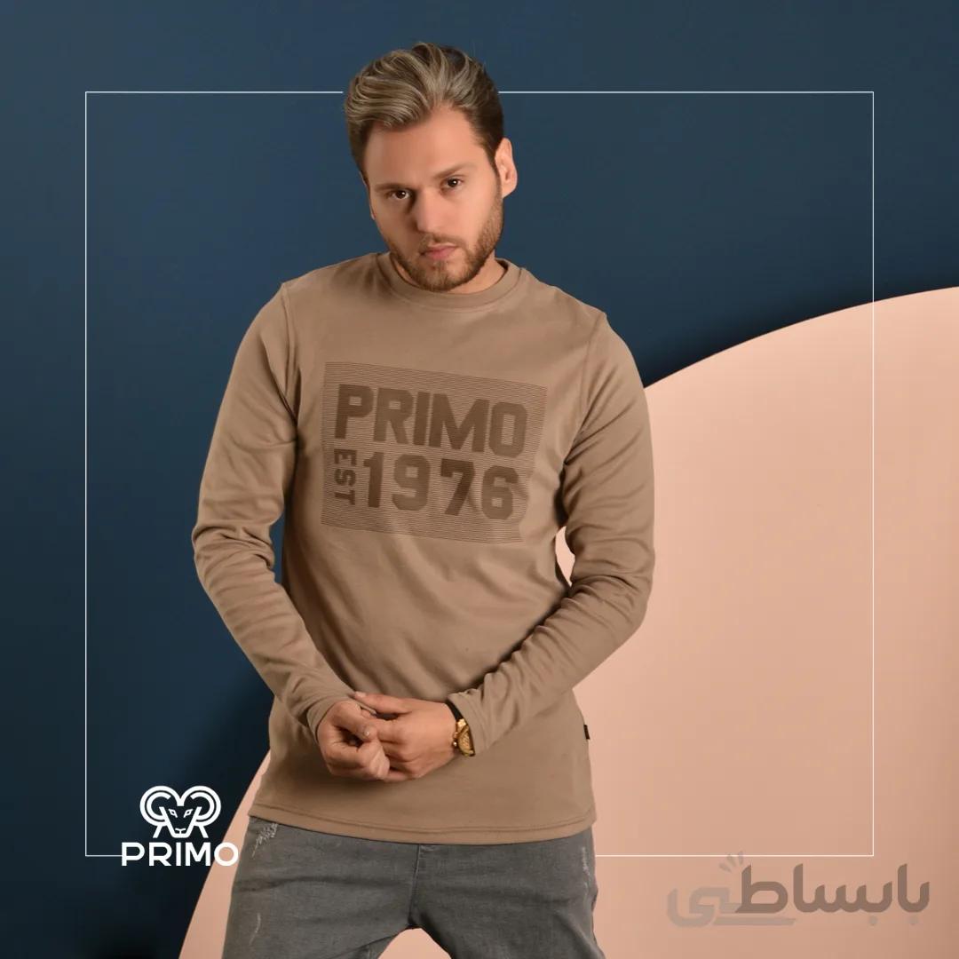 تیشرت پنبه مردانه مدل آستین بلند چاپی 514107