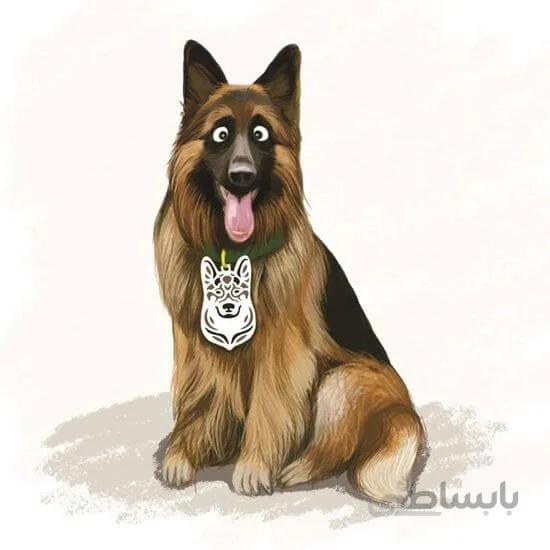 اویز قلاده استیل طرح نژاد ژرمن شپرد کد CD 01 ا Steel Tag Dog Breed German Sheperd Model CD-01