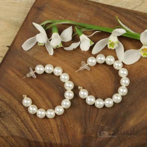 گوشواره مروارید حلقه ای