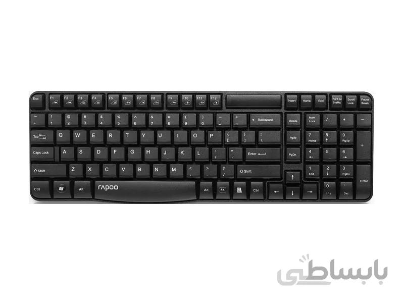 کیبورد بی‌سیم رپو مدل E1050 به همراه حروف فارسی ا Rapoo E1050 Wireless Keyboard With Persian Letters