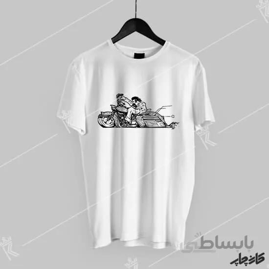 تیشرت طرح موتور سوار