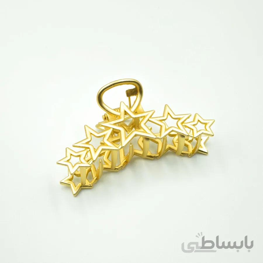 کلیپس فلزی طلایی طرح ستاره C101