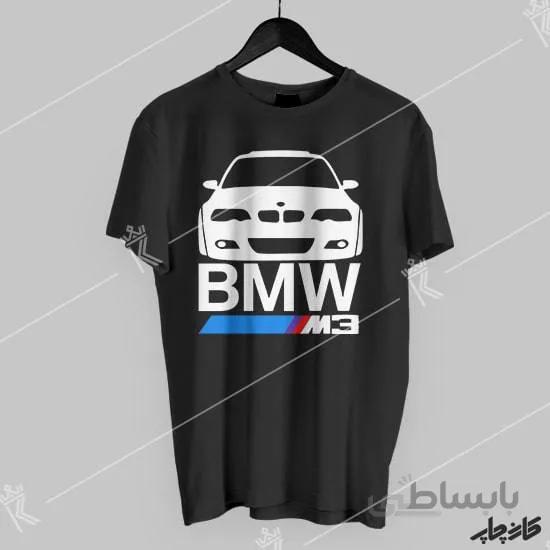 چاپ تیشرت مشکی بی ام و BMW