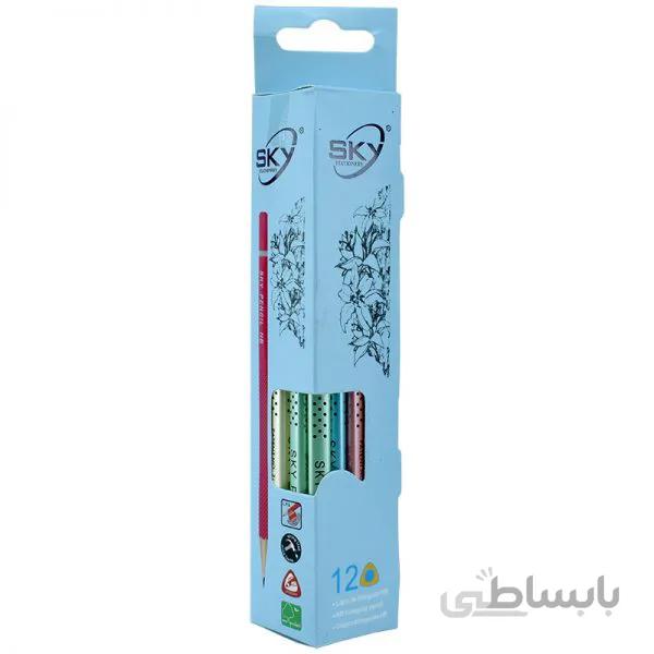 مداد مشکی HB اسکای کد S-910 بسته 12 تایی ا Sky S-910 HB Black Pencil Pack of 12