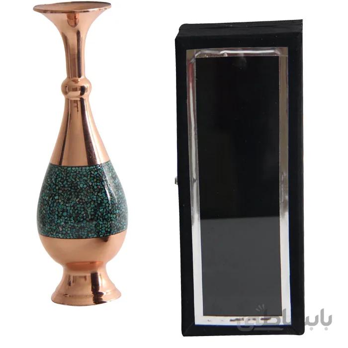 گلدان فیروزه کوب ارتفاع 20 سانتی متر کد GF-2