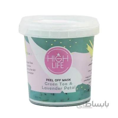 ماسک پودری چای سبز و اسطوخودوس هایلایف High Life Green tea And Lavender Petal Peel Off Mask
