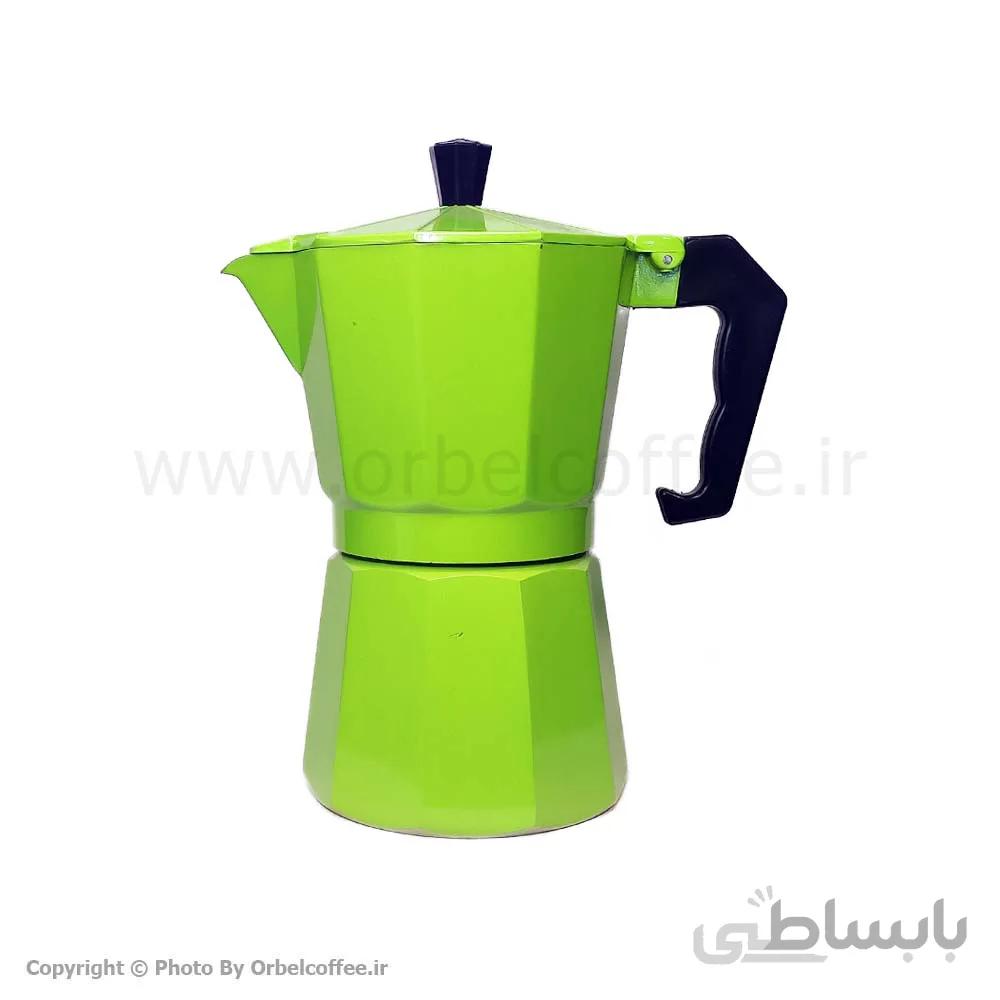 قهوه ساز موکاپات رنگ سبز سایز 6 نفره ا Green Mokapot 6 cups