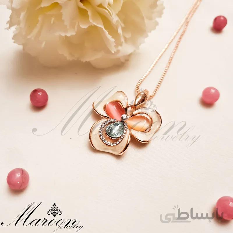 گردنبند گل رنگی مارون CN45