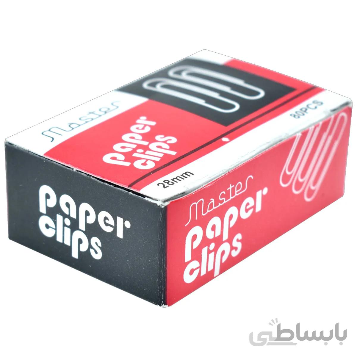 گیره کاغذ مستر سایز 28 میلی متری بسته 80 تایی