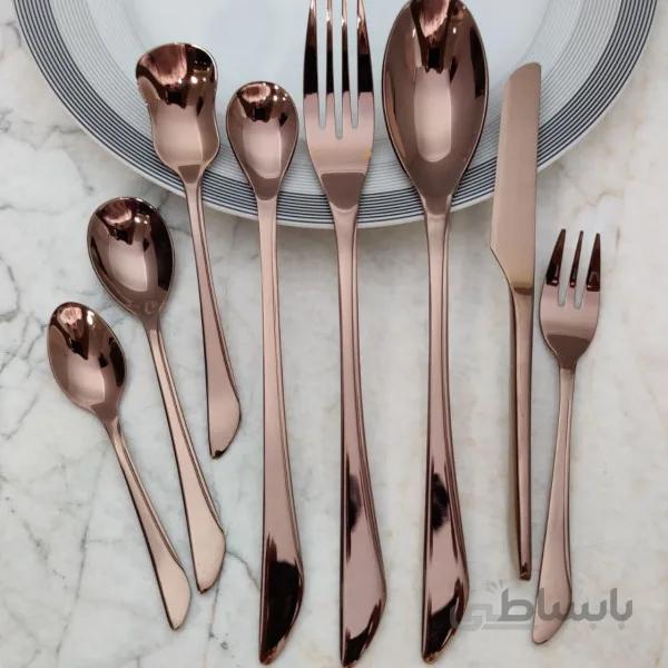 سرویس ۳۰ نفره قاشق و چنگال S.G طرح کوبورگ اشکی