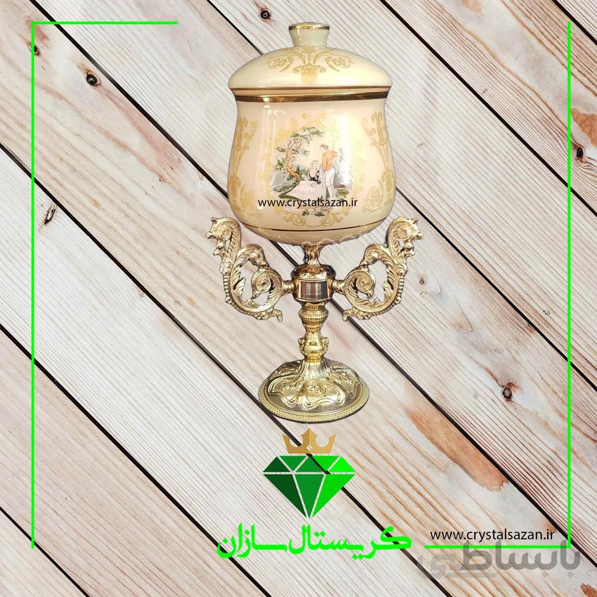 شکلات خوری پایه دار کد K1142 کریستال سازان