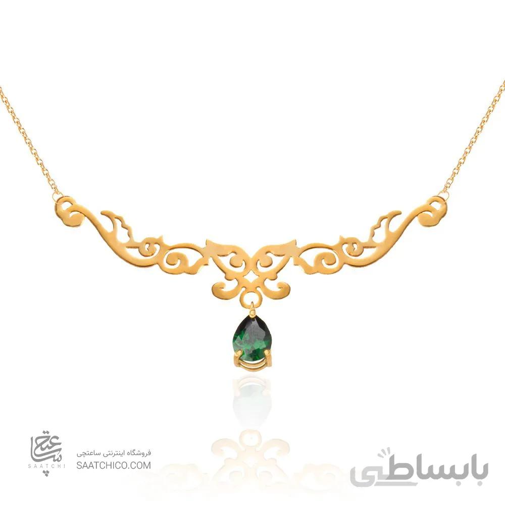 گردنبند طلا زنانه طرح اسلیمی کد XP123