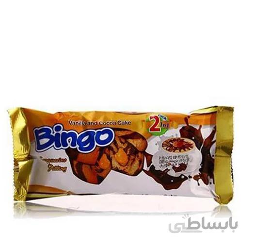 کیک دوقلو وانیل کاکائو با مغزی کاپوچینو Bingo کارتن 36 عددی