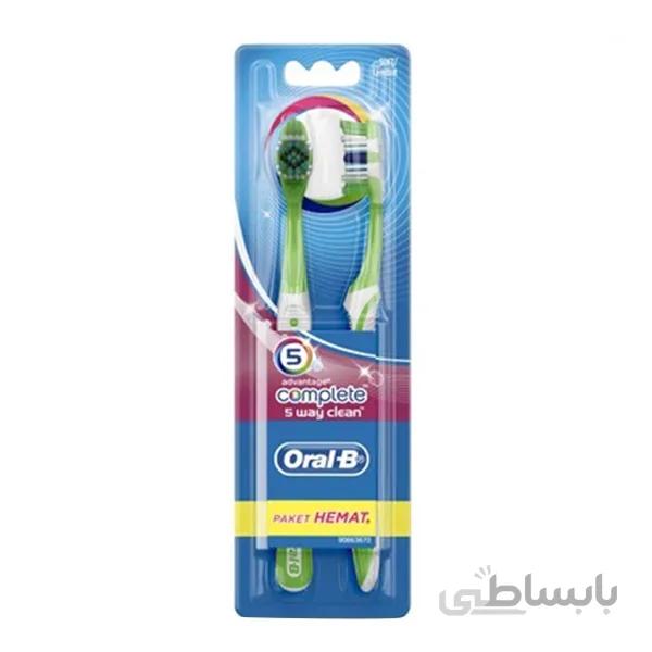مسواک اورال بی مدل COMPLETE 5WAY CLEAN بسته 2عددی