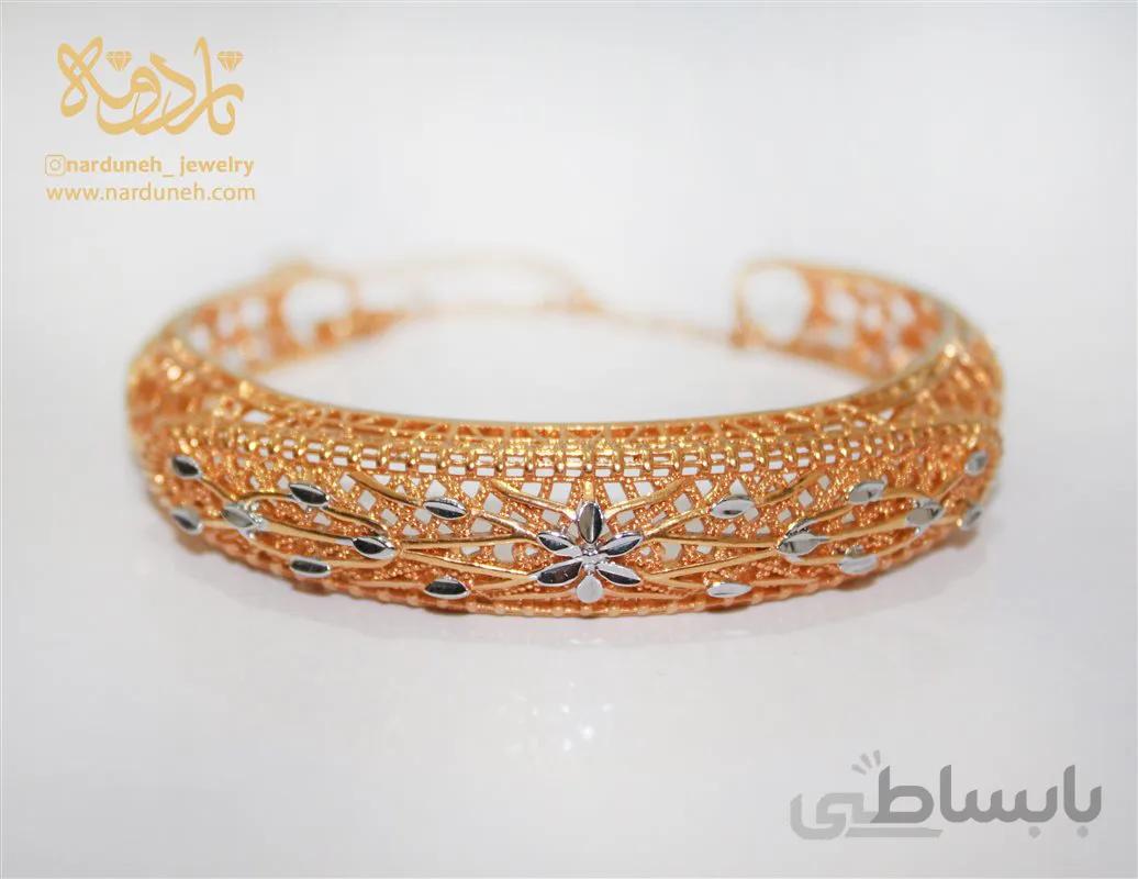 دستبند النگویی تراش - استیل
