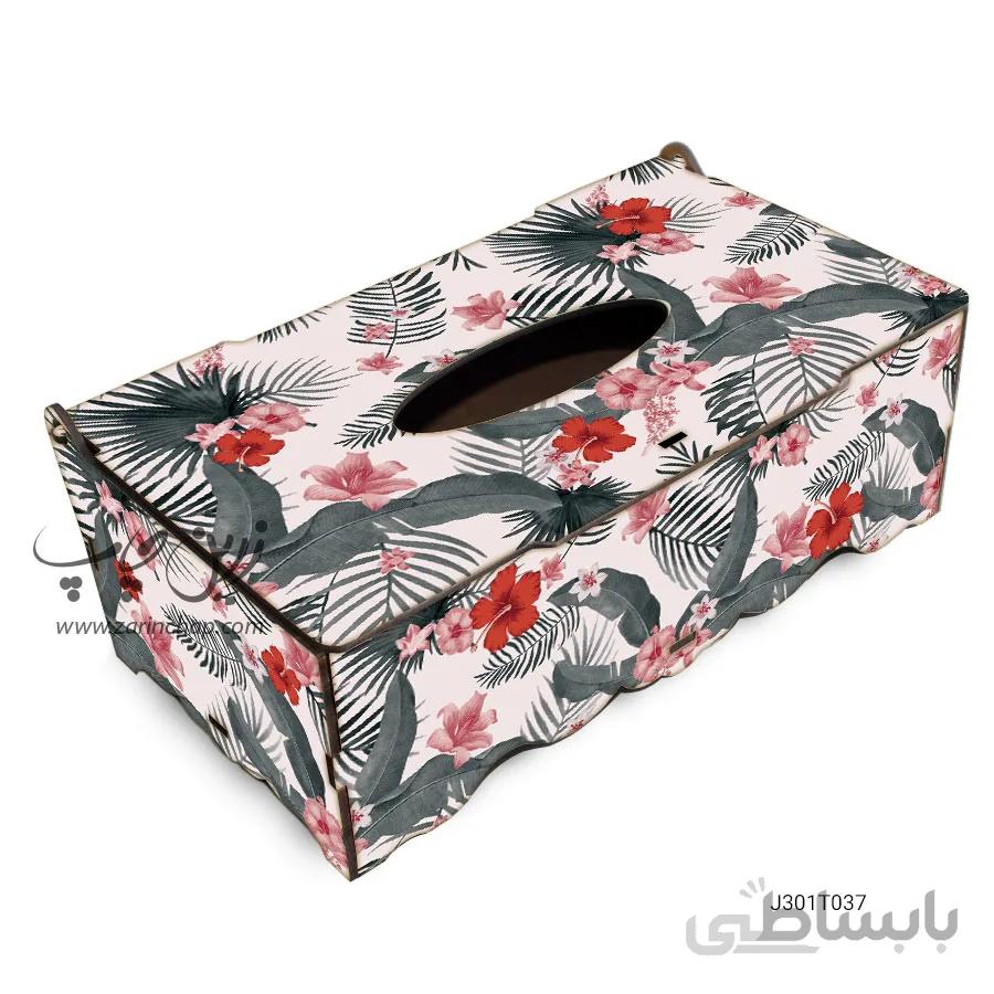 جعبه دستمال کاغذی MDF با طرح مدل J301T037