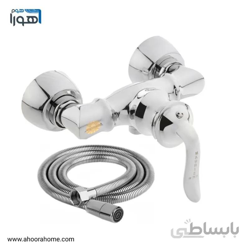 شیر توالت مدل بامبو + شلنگ توالت کروم
