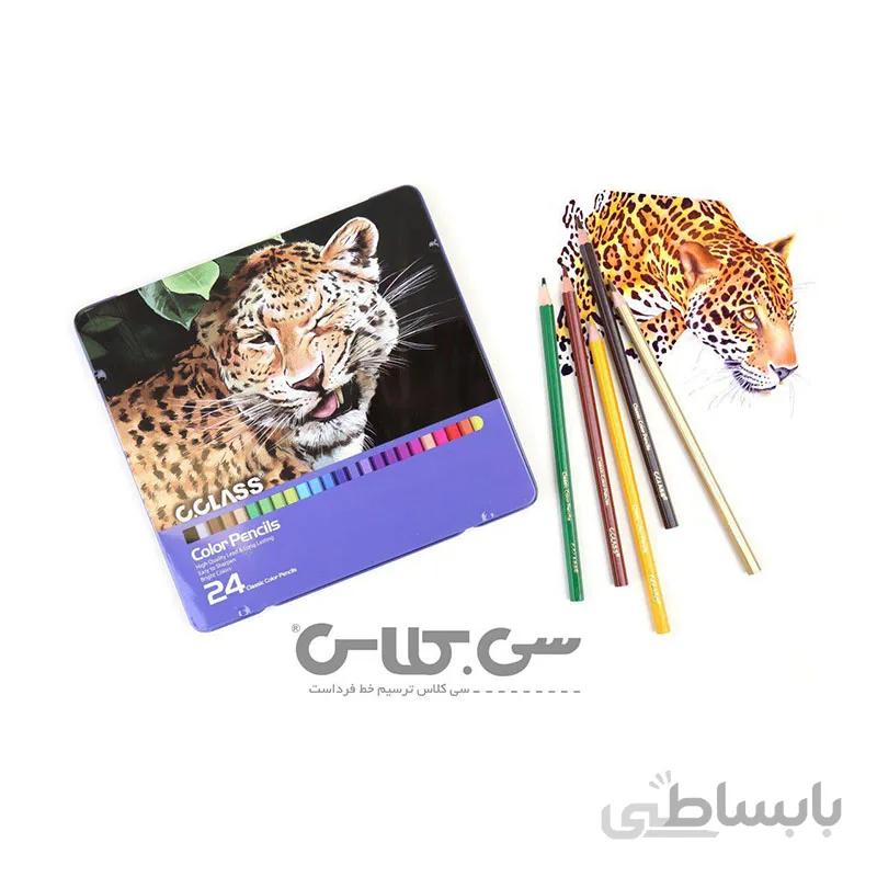 مداد رنگی سی کلاس فلزی عددی24