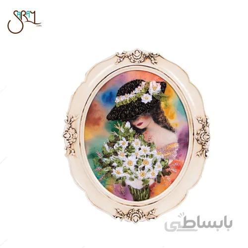 تابلو گلدوزی فانتزی طرح چهره مدل 1714