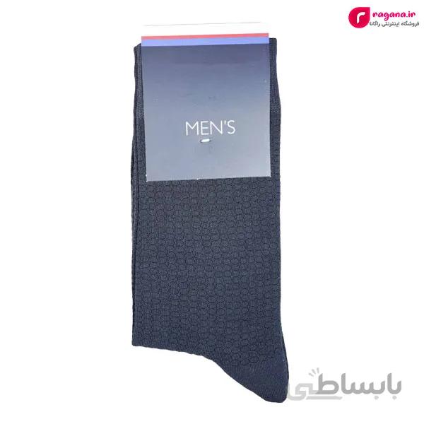 جوراب مردانه ساق بلند طرح مشبک کد R215356