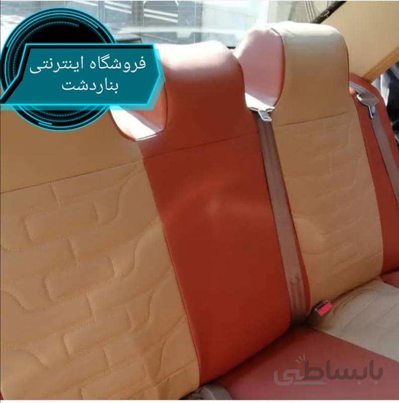 روکش صندلی تمام چرم وسط گلدوزی پژو سفارشی