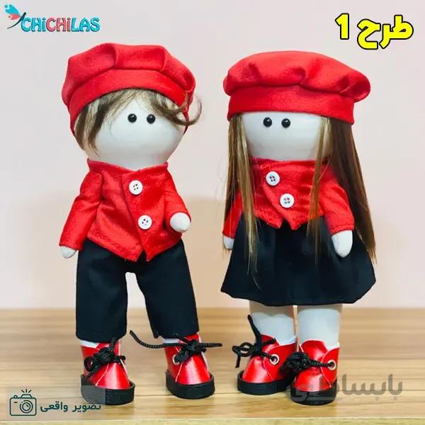 عروسک روسی دختر و پسر عاشق(بسته 2 عددی)