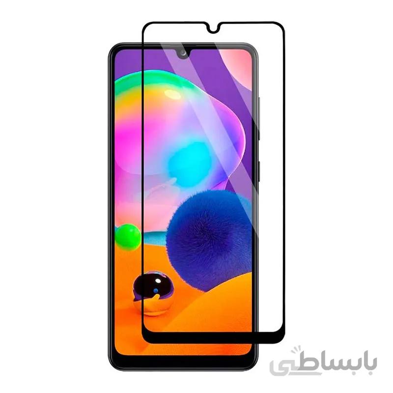 محافظ صفحه نمایش شیشه ای گلس سامسونگ A31 تمام چسب و تمام صفحه Full Glass Screen Protector Samsung Galaxy A31