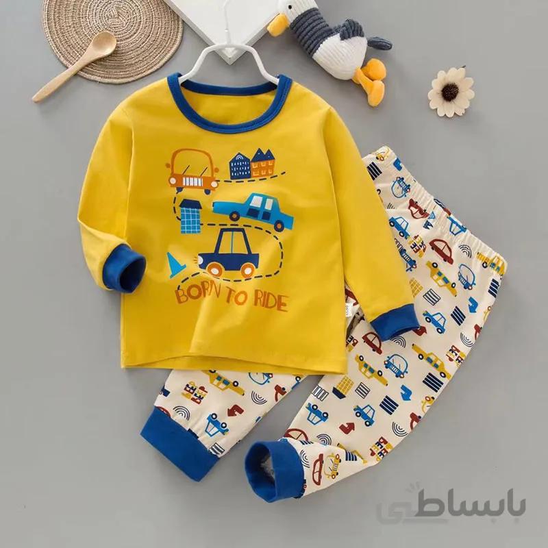 بلوز شلوار راحتی بچه گانه ماشینها