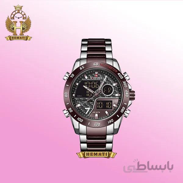 ساعت مچی مردانه نیوی فورس naviforce nf9171m نقره ای کافی