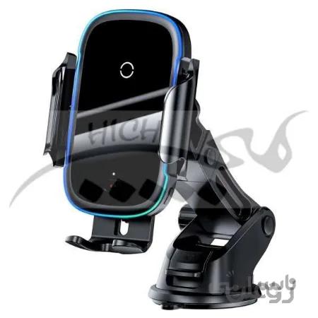 پایه نگهدارنده و شارژر بی سیم گوشی موبایل بیسوس مدل WZHW03 Light-electric