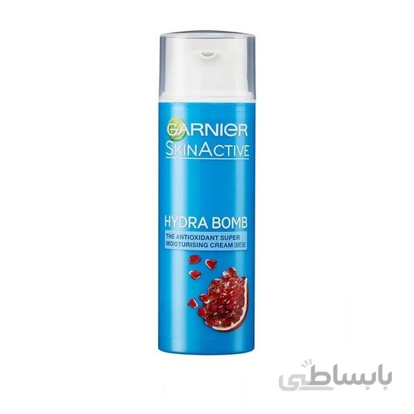 کرم آبرسان هیدرا بمب گارنیر ا Garnier SkinActive Hydra Bomb Super Moisturizing Antioxidant Day Cream SPF10