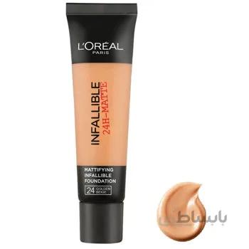 کرم پودر مات infallible 24 ساعته 30 میل لورآل