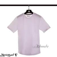 تيشرت نخي ساده يقه گرد | سفيد 404