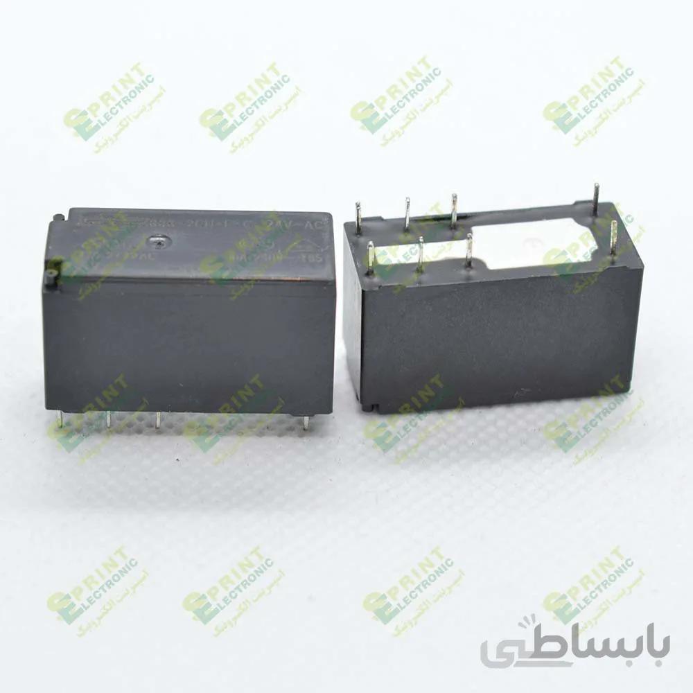 رله 24 ولت AC ارتفاع کوتاه 8 پایه 12 آمپر Song Chuan 888-2CH-F-C