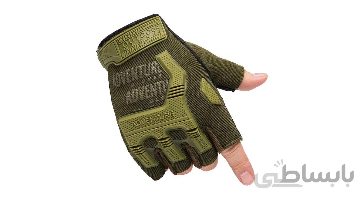 دستکش تاکتیکال نیم پنجه ADVENTURE مدل AG4