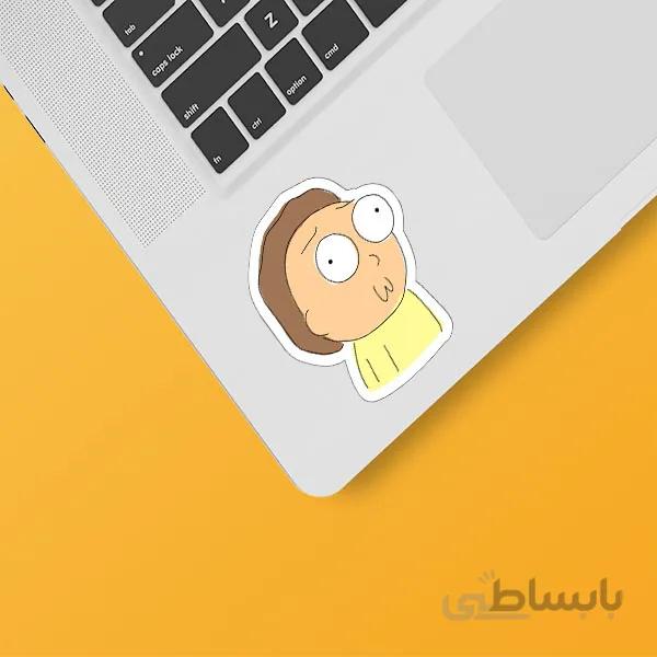 استیکر لپ تاپ طرح Morty 04