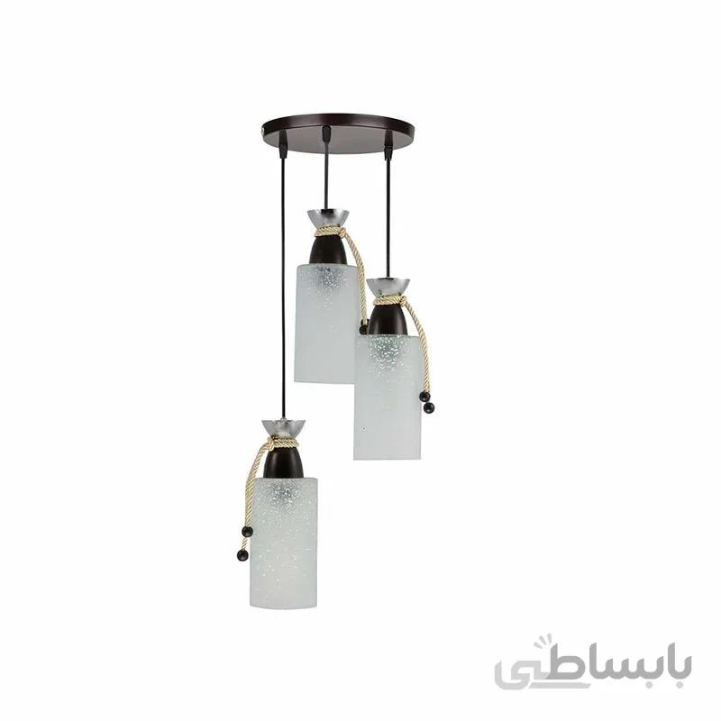 چراغ آویز 3 شعله نامنظم چشمه نور مدل A1268/3H-BR