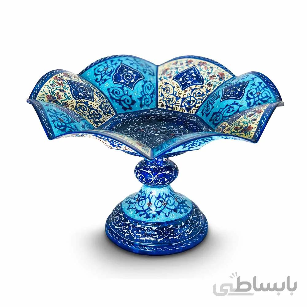 شیرینی خوری میناکاری 17 سانتی مدل گلبرگ