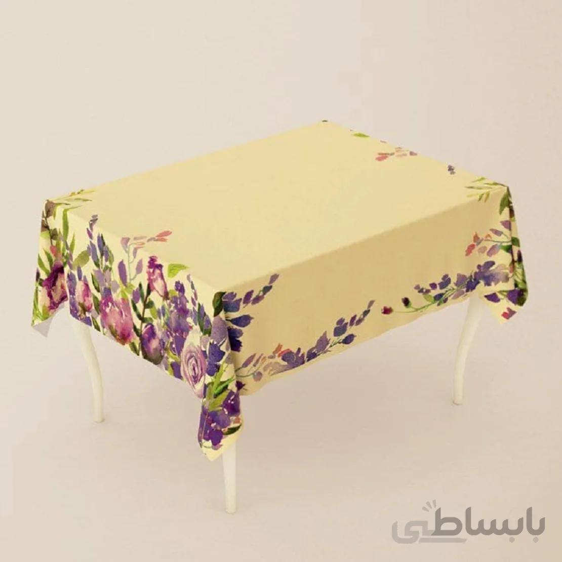 رومیزی 6 نفره مستطیل رزین تاژ طرح پولن Pollen