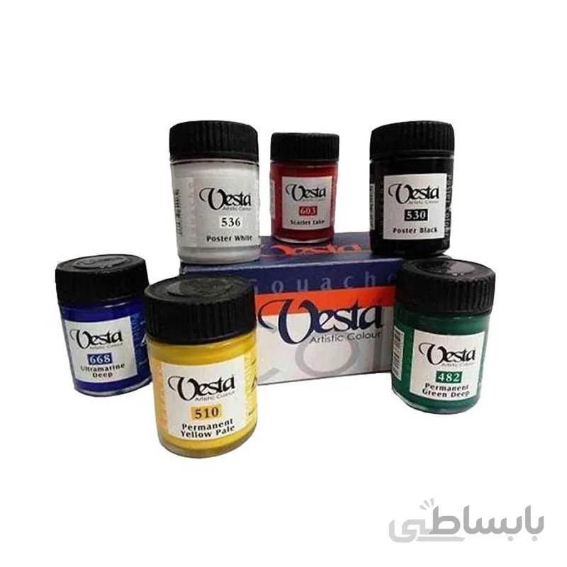 ست گواش حرفه ای 6رنگ 30ml وستا کد286