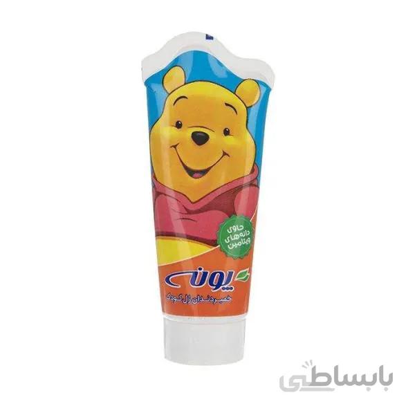 خمیر دندان کودک پونه مدل خرس پو ژله ای با طعم نارنگی حجم 80 میلی لیتر